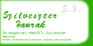 szilveszter hamrak business card